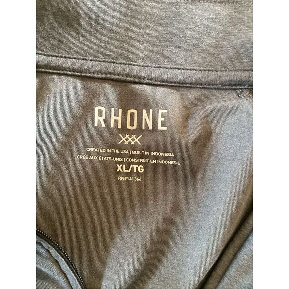 Rhône Mens Reign Midweight 1/4 Zip Sweatshirt Sz XL Gray Activewear - Picture 6 of 11